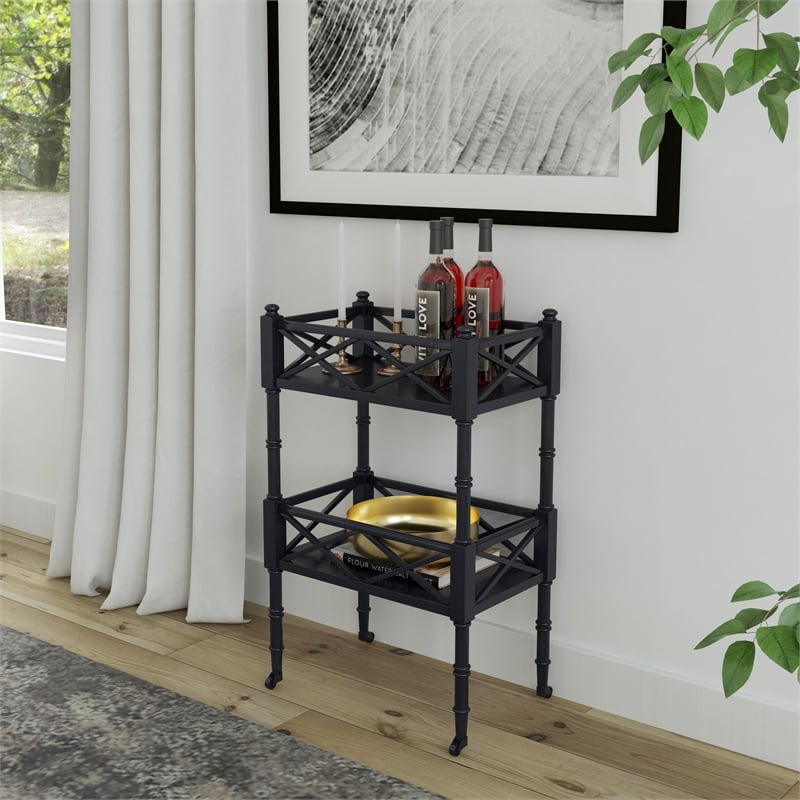 Butler Specialty Company Masterpiece Foster Bar Cart in Black Licorice