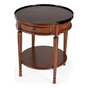 Butler Specialty Company End Table Nightstand Bedside Round in Wood - Brown