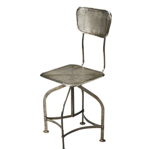 butler specialty industrial chic pershing swivel chair in gray