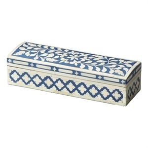 Butler Specialty Hors Doeuvres Amanda Storage Box In Blue Bone Inlay
