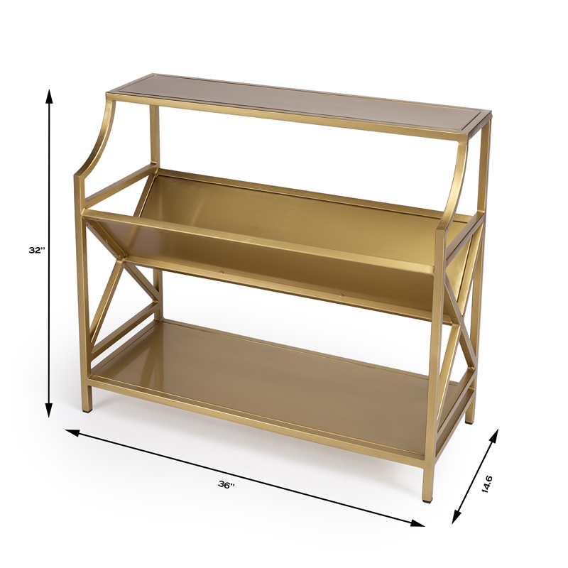 Butler Specialty Industrial Chic 3 Shelf Keats Librarie Bookcase