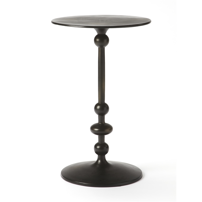 Butler Specialty Metalworks Zora Pedestal End Table In Black Iron