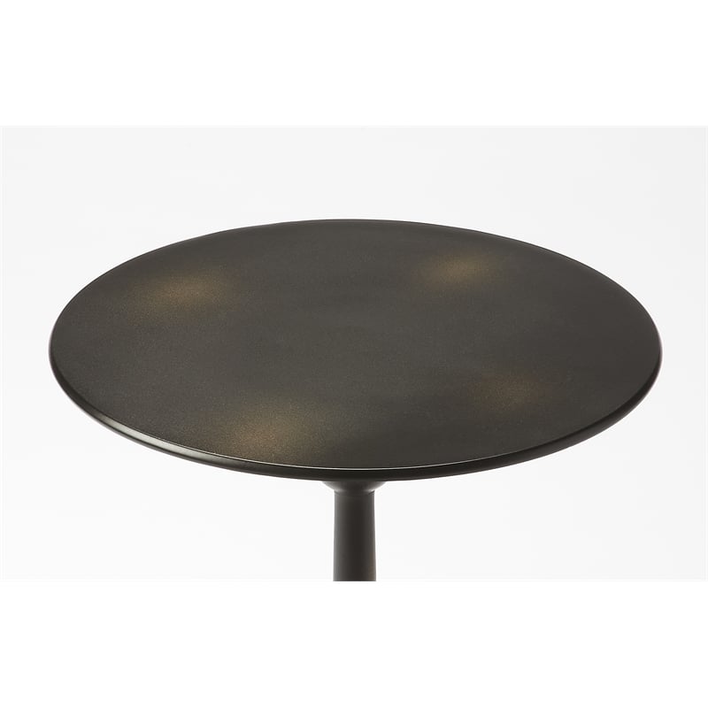 Butler Specialty Metalworks Zora Pedestal End Table In Black Iron