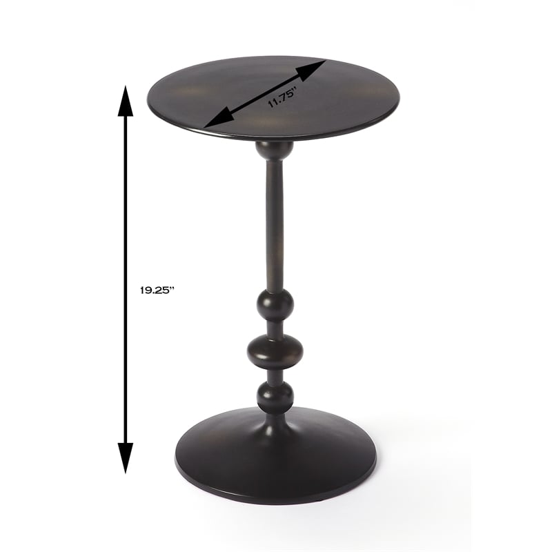 Butler Specialty Metalworks Zora Pedestal End Table In Black Iron