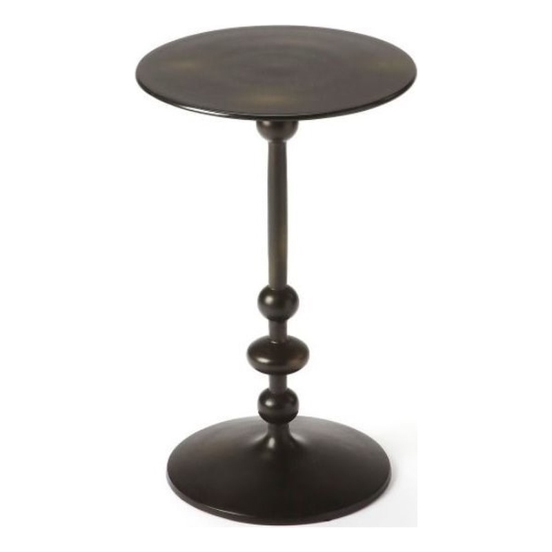 Butler Specialty Metalworks Zora Pedestal End Table In Black Iron