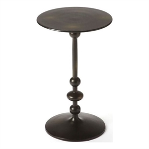 butler specialty metalworks zora pedestal end table in black iron