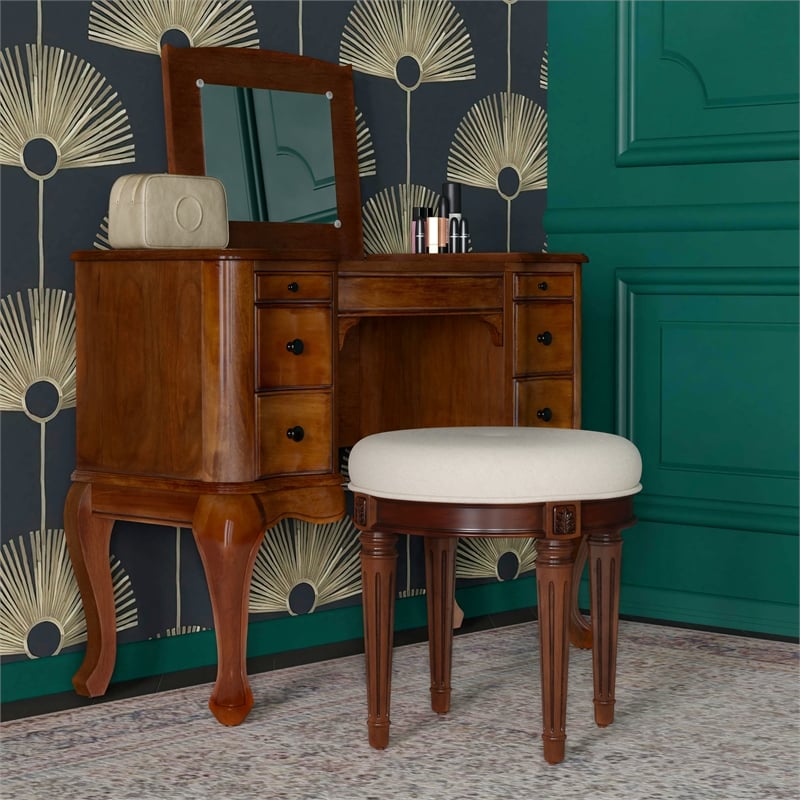 Butler Specialty Masterpiece Vanity Bench In Medium Brown