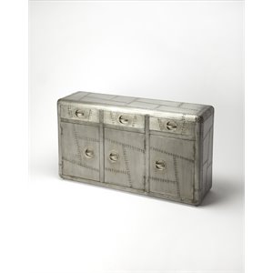 Butler Specialty Industrial Chic 3 Drawer Sideboard in Gray