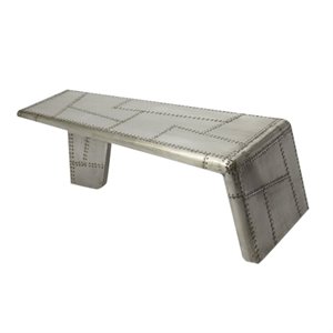 butler specialty industrial chic coffee table in gray