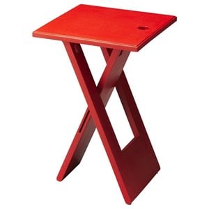 butler specialty loft folding end table in red