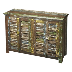 Butler Haveli Reclaimed Wood Sideboard in Multicolor Finish