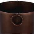 Butler Specialty Hors Doeuvres Round Handcrafted Iron Metal Planter In Copper