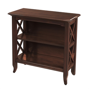butler specialty plantation cherry 2 shelf low bookcase in dark brown