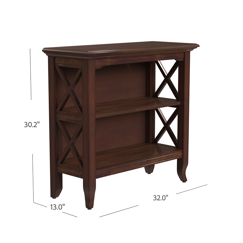 Butler Specialty Plantation Cherry 2 Shelf Low Bookcase In Cherry