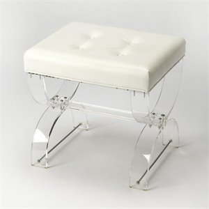butler specialty butler loft vanity bench in clear acrylic