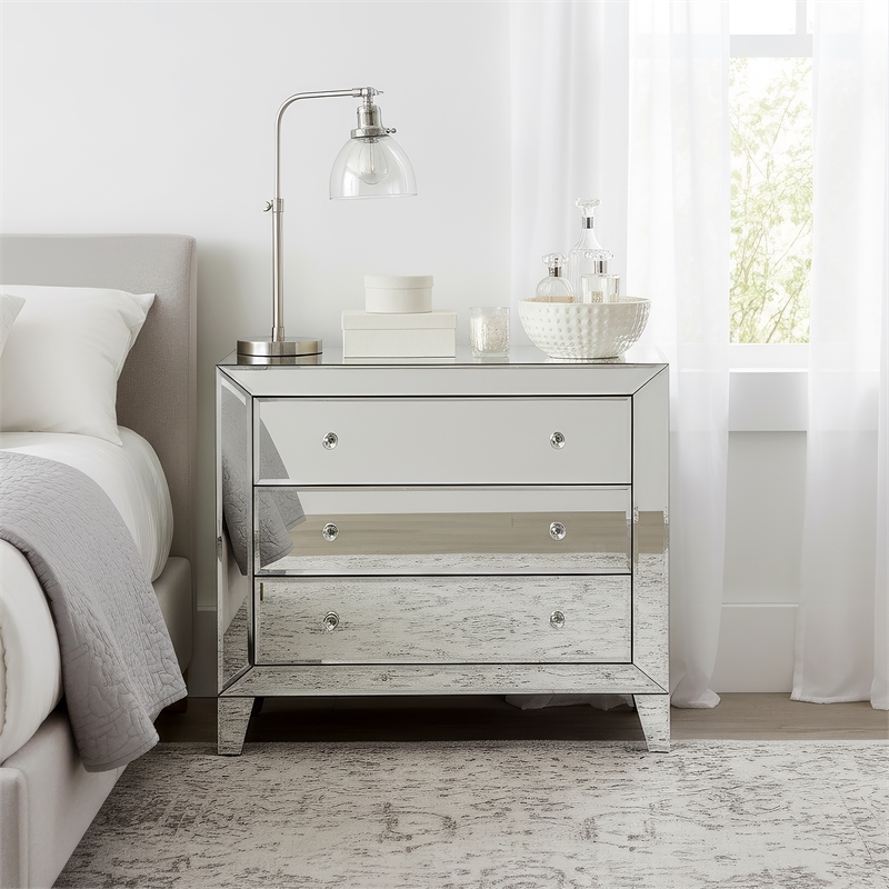 Butler Specialty Butler Loft 3 Drawer Accent Chest In Clear