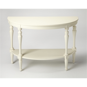 butler specialty masterpiece demilune console table in white