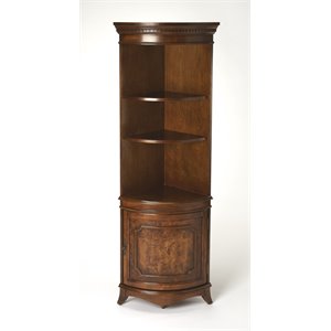 butler specialty company dowling corner cabinet - olive ash/medium brown