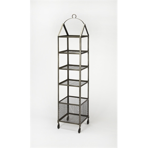 butler industrial chic etagere in gray