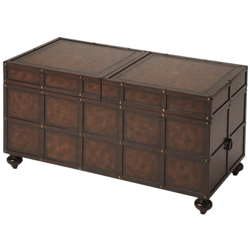 Butler Specialty Heritage Trunk Coffee Table In Dark Brown