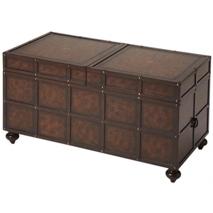 Butler Specialty Heritage Trunk Coffee Table In Dark Brown