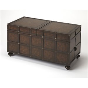 butler specialty heritage trunk coffee table in dark brown