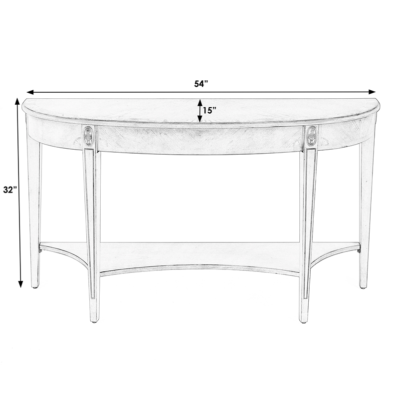 Butler Specialty Masterpiece Demilune Console Table In Dark Brown