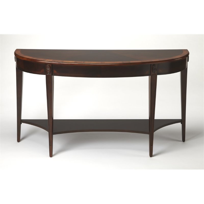 Butler Specialty Masterpiece Demilune Console Table In Dark Brown