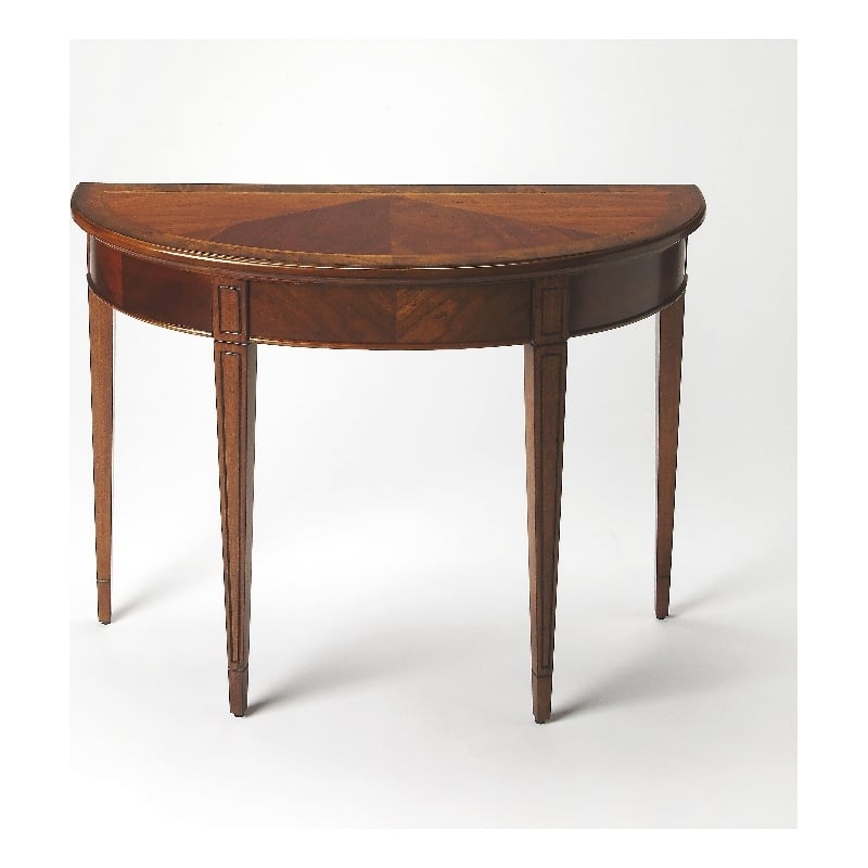 Butler Specialty Company Hampton Demilune Wood Console Table - Olive Ash