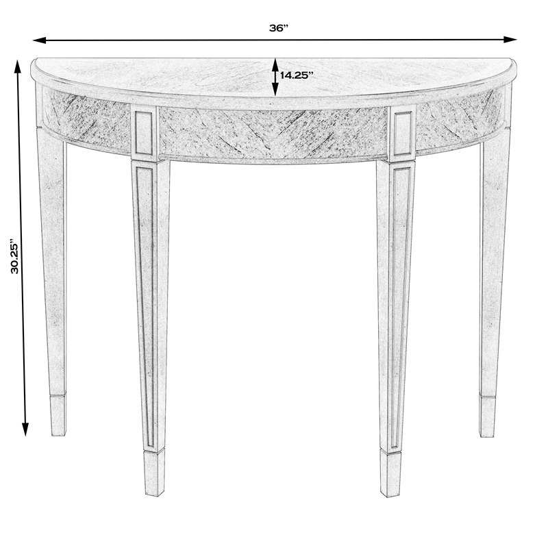 Butler Specialty Company Hampton Demilune Wood Console Table - Olive Ash