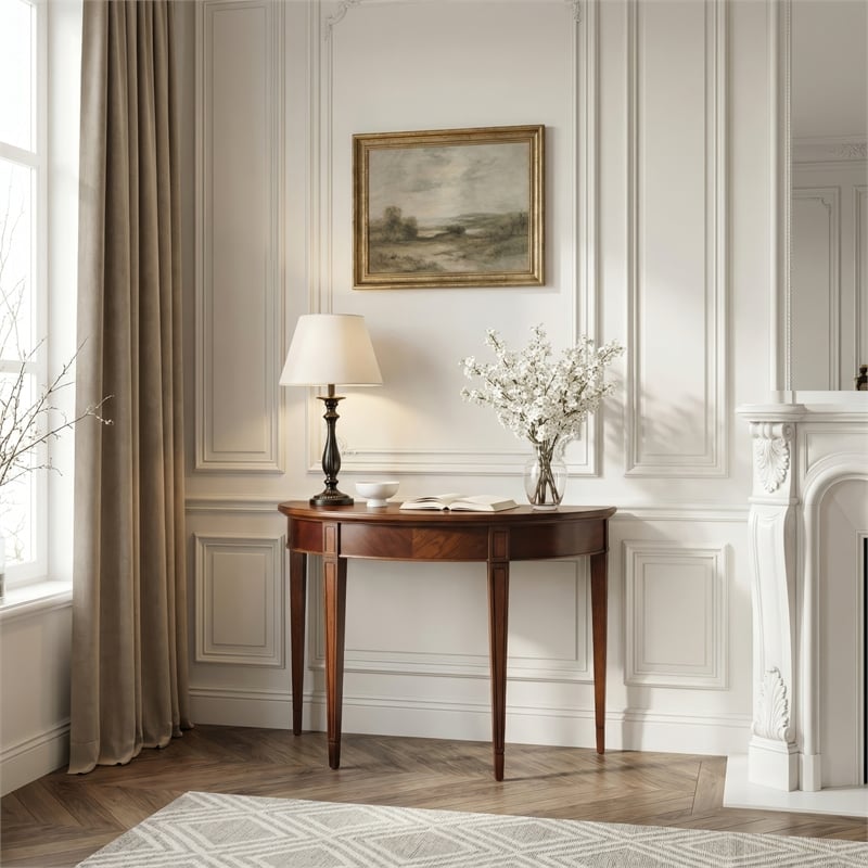 Butler Specialty Company Hampton Demilune Wood Console Table - Olive Ash