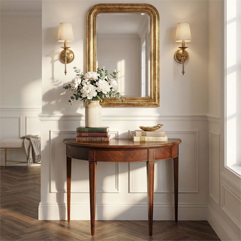 Butler Specialty Company Hampton Demilune Wood Console Table - Olive Ash