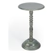 Butler Specialty Company Dani Solid Wood Pedestal 16&quotW Accent Table - Gray