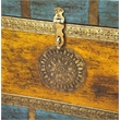 Butler Specialty Company Nador Painted Brass Inlay Wood Storage Trunk Multicolor