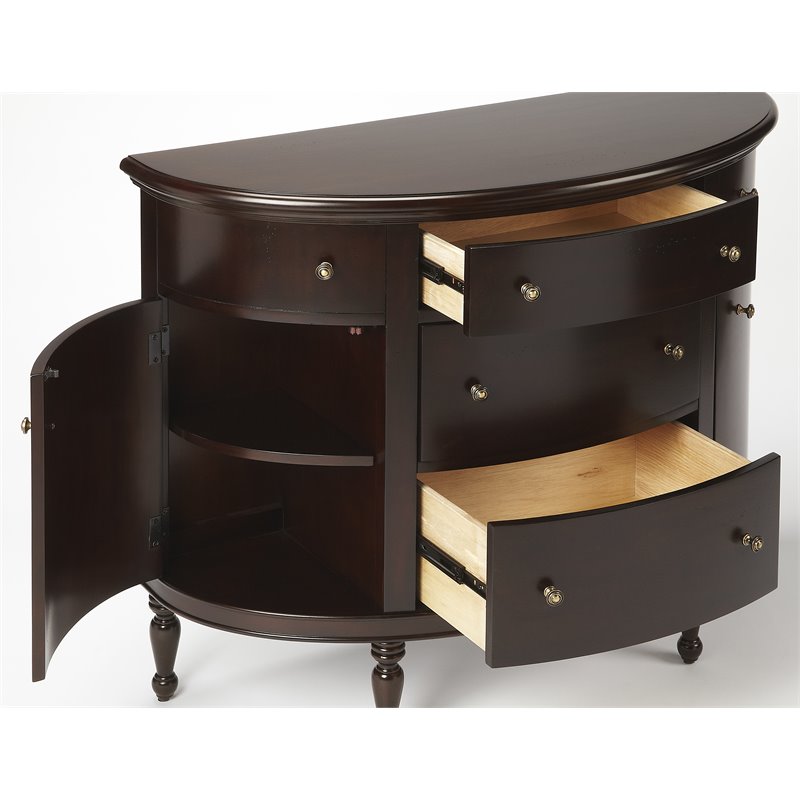 Butler Masterpiece Demilune Console Chest In Mahogany