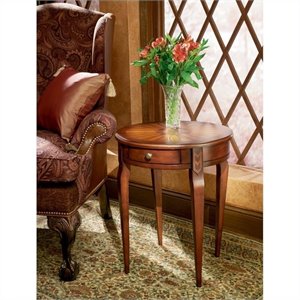 butler specialty round end table in plantation cherry