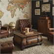 Butler Specialty Company Vasco Bombe Old World Map Trunk Table - Brown