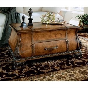 butler specialty heritage bombe trunk coffee table in light brown