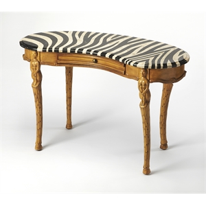 Butler Specialty Heritage Zebra Stripe Top Writing Desk In Light Wood
