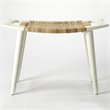 Butler Specialty Foot Stool In White And Natural