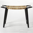Butler Specialty Foot Stool In Black And Natural