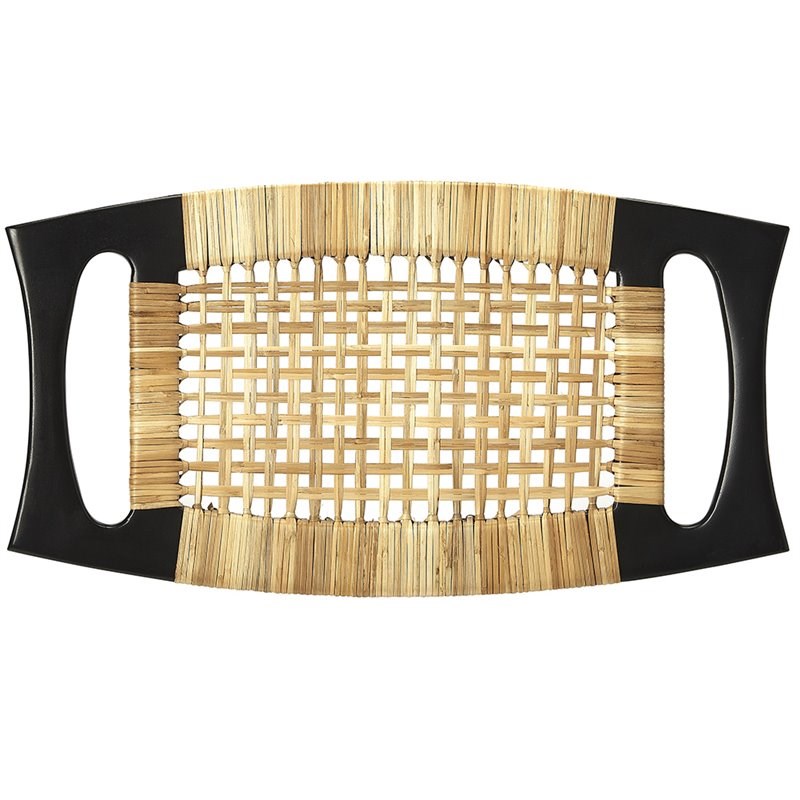 Butler Specialty Foot Stool In Black And Natural