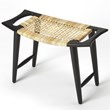 Butler Specialty Foot Stool In Black And Natural