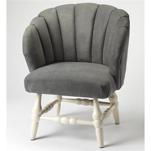 butler specialty accent chair in gray and white