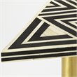 Butler Specialty Accent End Table In Black Bone Inlay And Brass