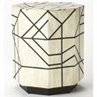 Butler Specialty Accent End Table In Black And White Bone Inlay