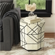 Butler Specialty Accent End Table In Black And White Bone Inlay