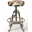 Butler Specialty Adjustable Bar Stool In Brown And Silver