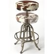 Butler Specialty Adjustable Bar Stool In Brown And Silver