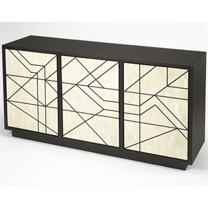 Butler Specialty Sideboard in Black and Cream Bone Inlay